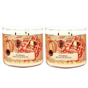 Bath & Body Works 2 Pumpkin Pecan Waffle Candles
